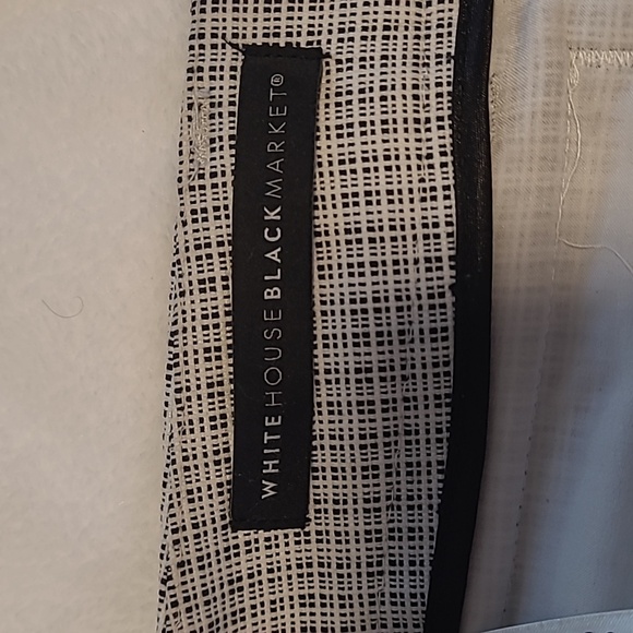 White House Black Market, crop black and white pants, size 6 - Picture 4 of 7